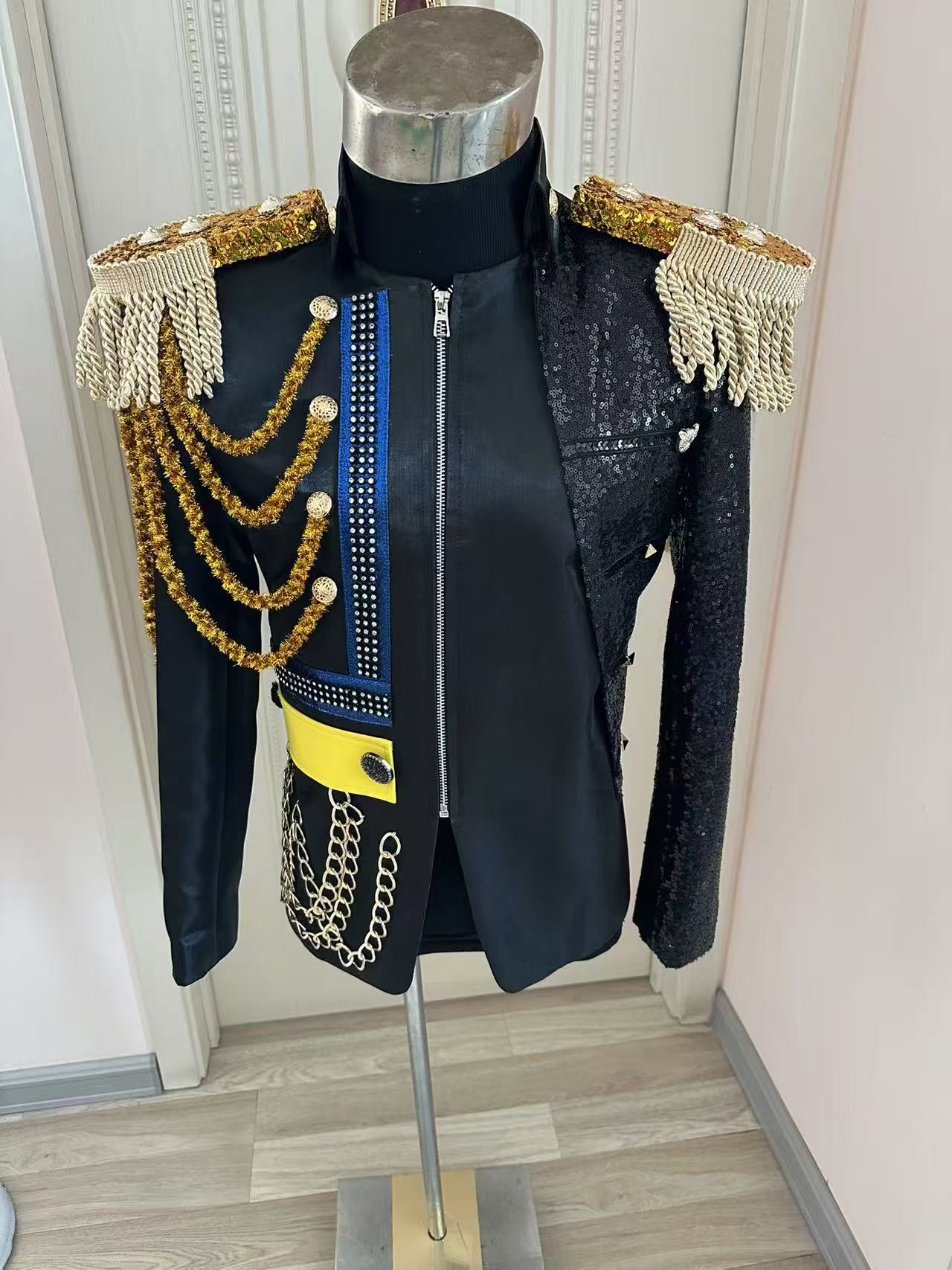 Men Formal Wear Wedding - Novos homens borla jaqueta real festa