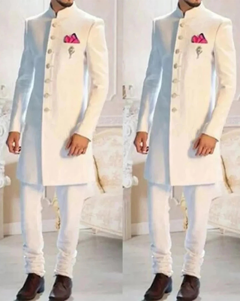 Men Formal Wear Indian - 2pc design de moda branco masculino