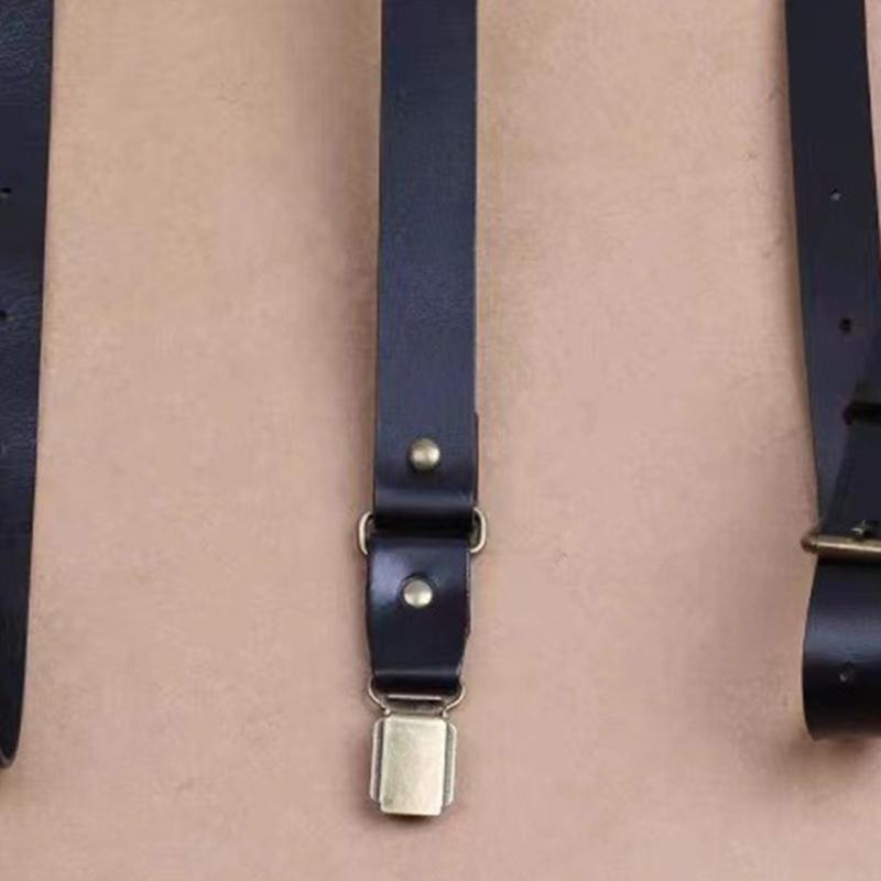 Suspender Clip Formal - 39BD Alças suspensas couro PU ajustáveis