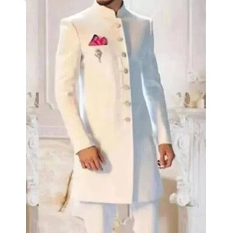 Men Formal Wear Indian - Novo Terno Clássico Branco Masculino, Blazer