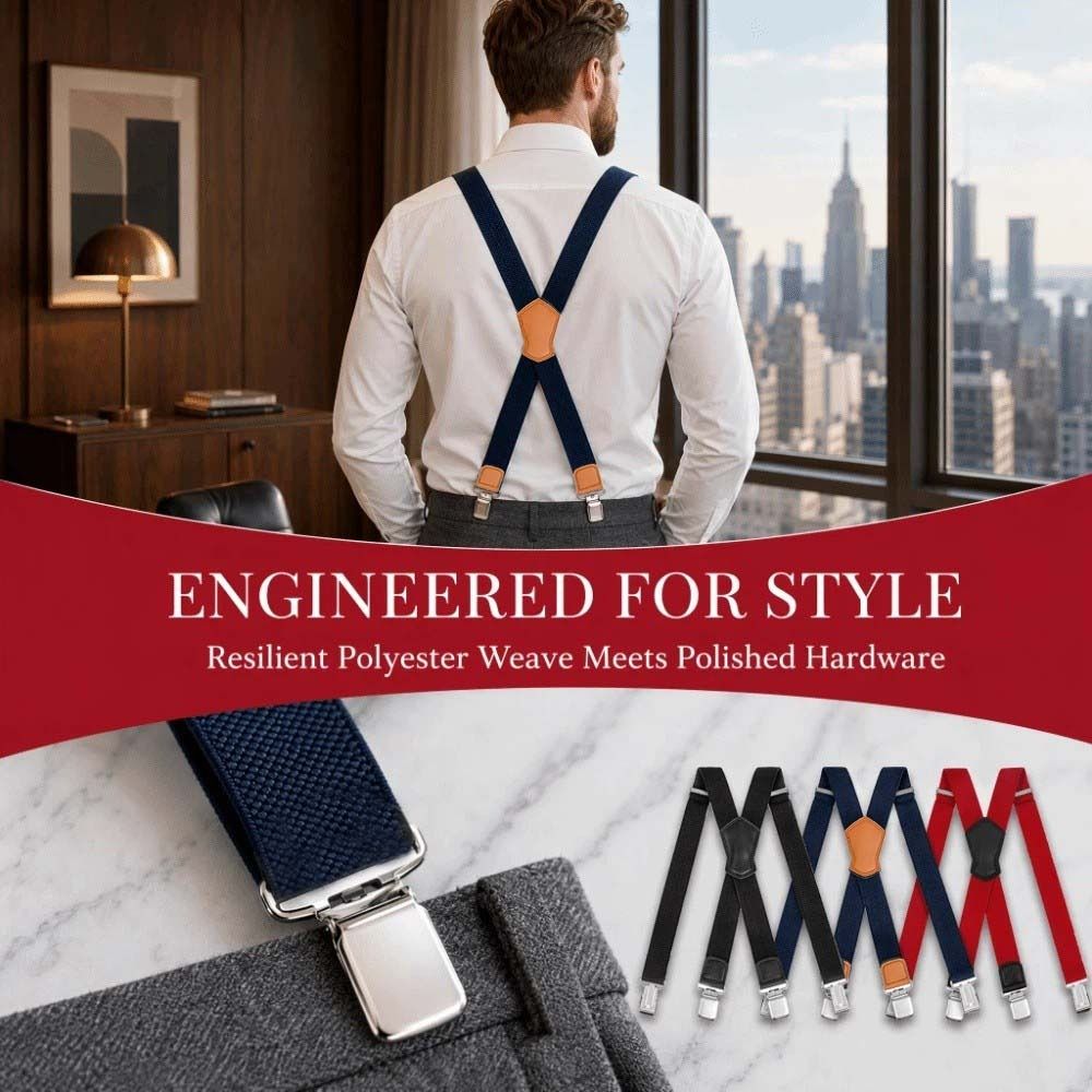 Suspender Clip Formal - Novas Suspensórias Elásticas Reforçadas Ajustáveis de