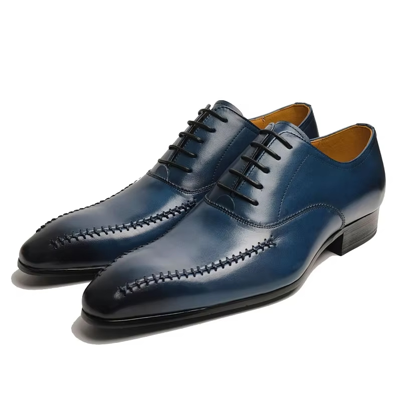 High End Men'S Formal Wear - Sapatos sociais masculinos de couro legítimo,