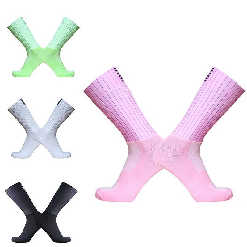 Sock Garter Men - Meias antiderrapantes sem costura Aero Cycling