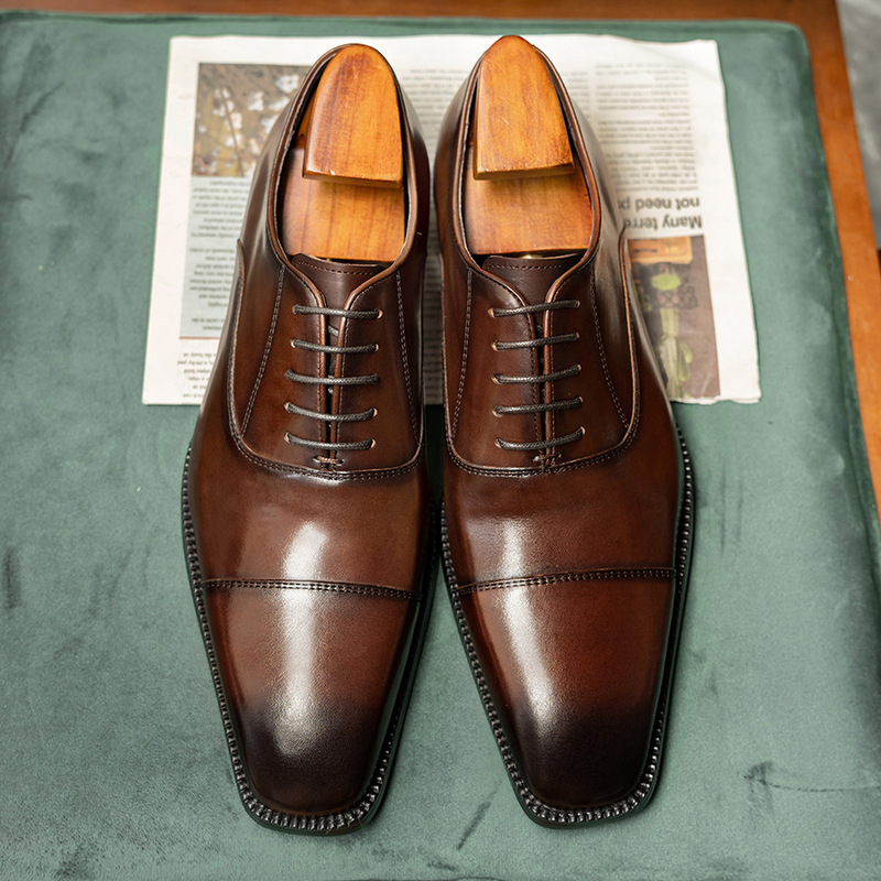 High End Men'S Formal Wear - Sapatos masculinos de couro legítimo de