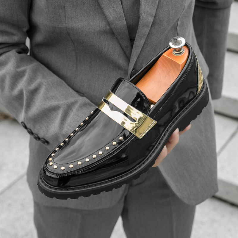 Homens moda mocassins pu sola  - Men'S Formal Party Wear Shoes avaliação e preço