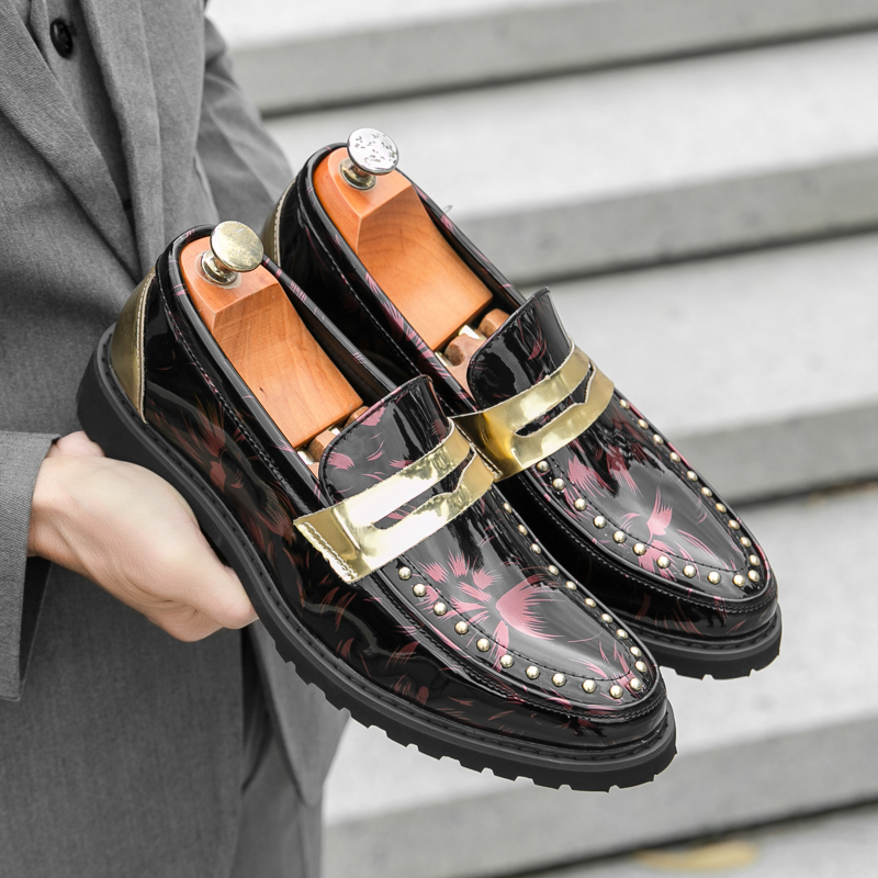Homens moda mocassins pu sola  - Men'S Formal Party Wear Shoes avaliação e preço