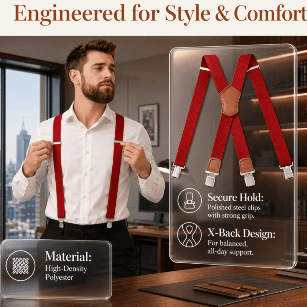 Suspensórios Elásticos Reforça - Suspender Clip Formal avaliação e preço