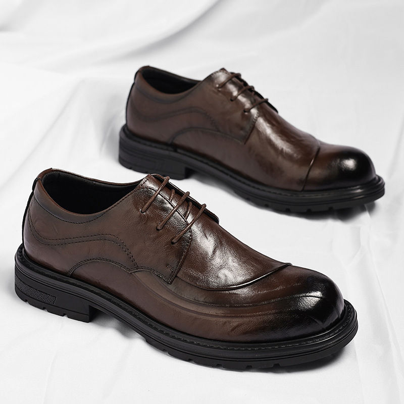 Sapatos de Couro Genuíno Marro - Men'S Formal Party Wear Shoes avaliação e preço