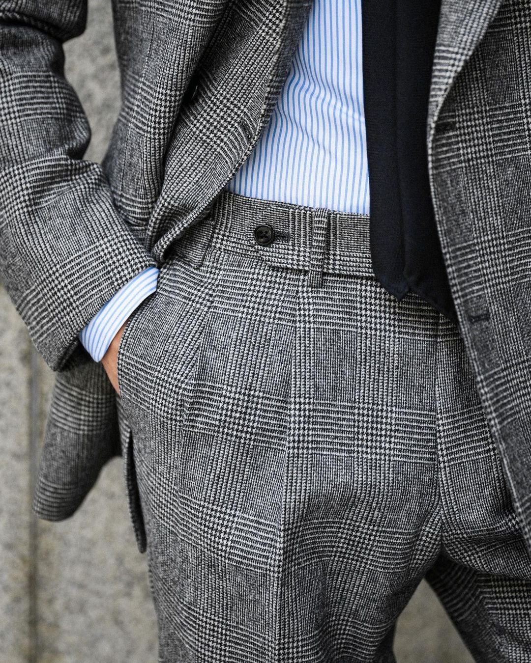 Terno masculino xadrez de negó - Men Formal Wear Wedding avaliação e preço