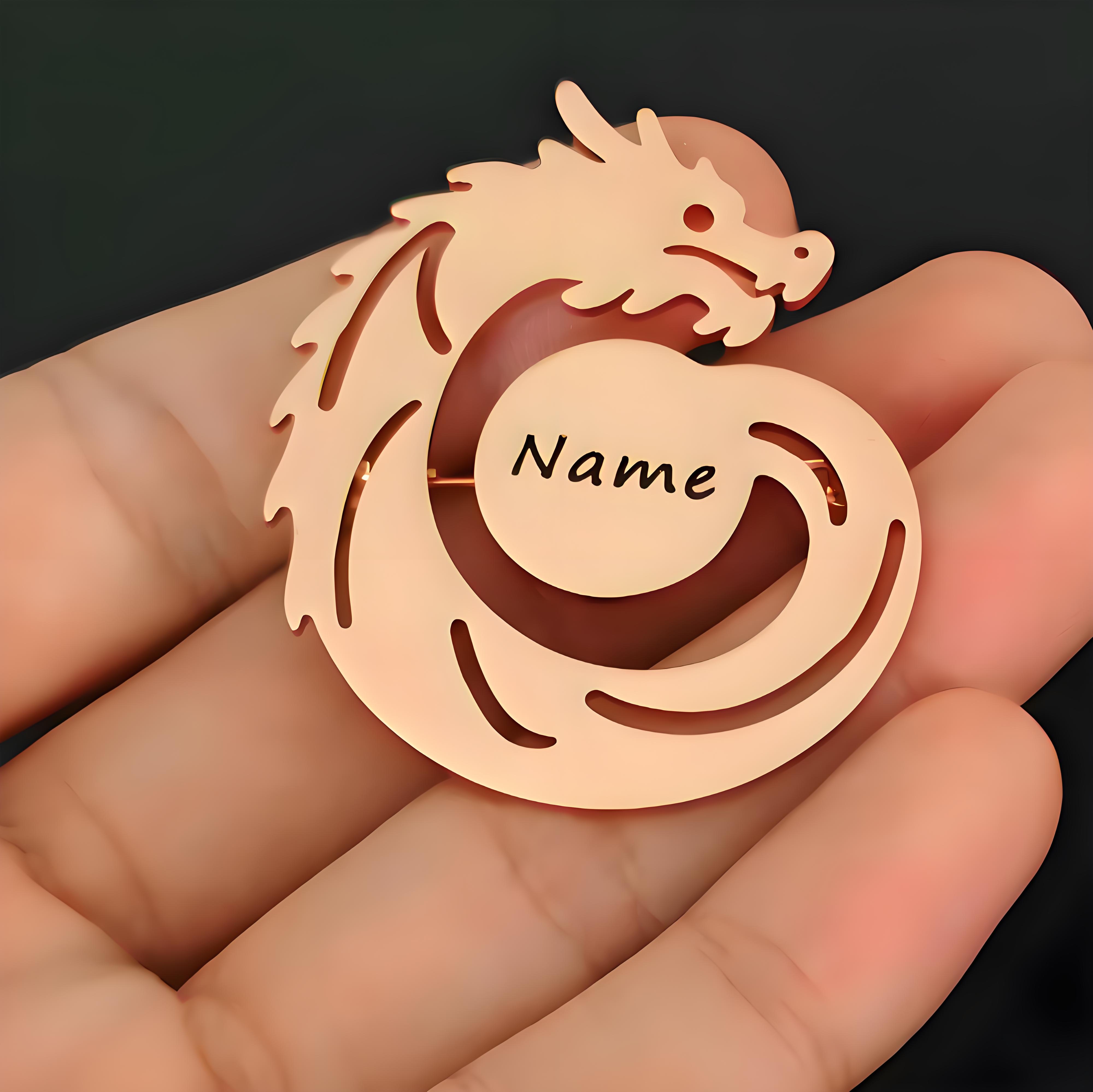 Broche de dragão com nome pers - Men Formal Wear Names avaliação e preço