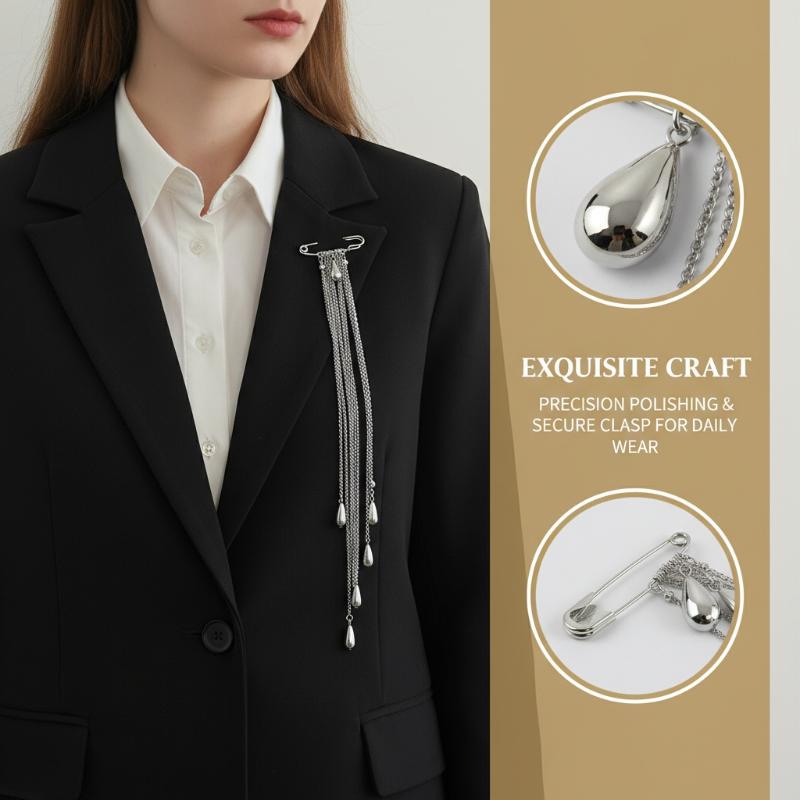 Broche Elegante em Forma de Go - Mens Formal Look avaliação e preço