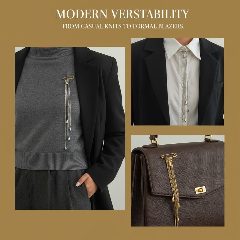 Broche Elegante em Forma de Go - Mens Formal Look avaliação e preço