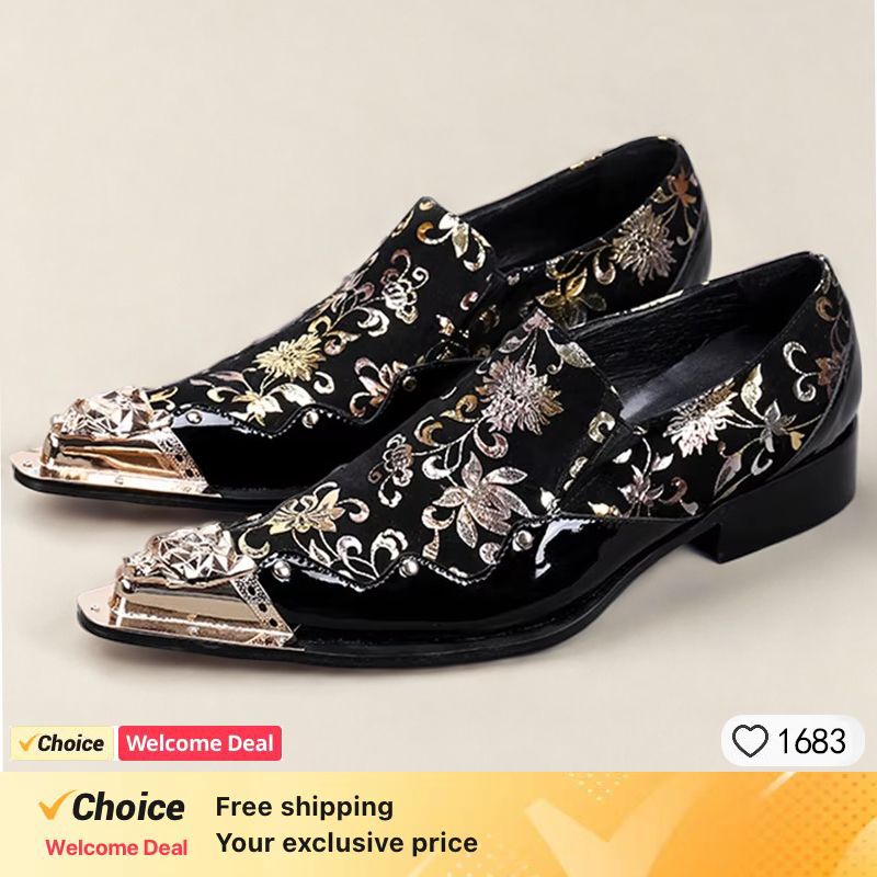 Sapatos de Couro Masculinos co - Men'S Formal Party Wear Shoes avaliação e preço